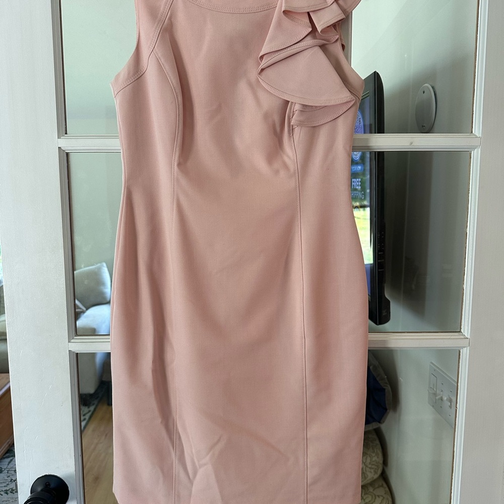 Calvin Klein One Shoulder Pink Dress